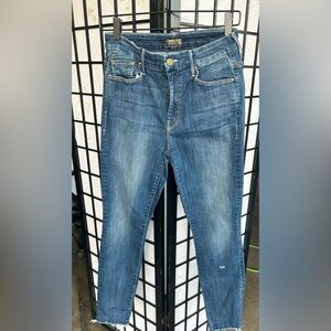 MOTHER Mother Size 27 HIGH WAISTED LOOKER ANKLE FRAY